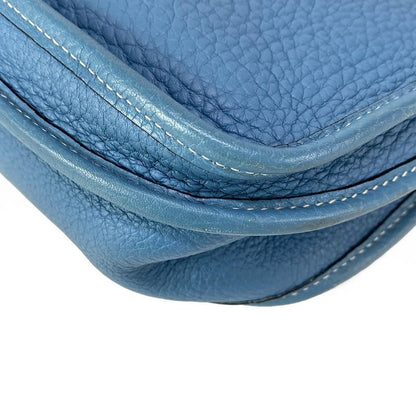 Hermes Shoulder Bag Evelyndu PM Blue Jean Silver Hardware
