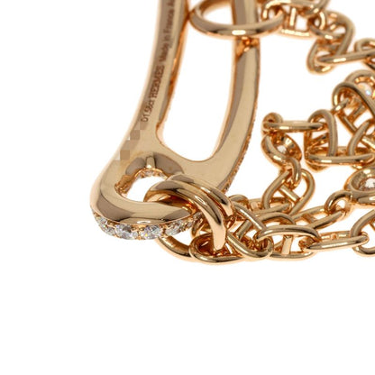 Hermes Chaine D'ancre Punk Diamond Bracelet 18K Pink Gold Ladies