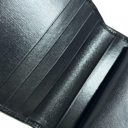 Celine Bifold Wallet - Black And Gold Leather