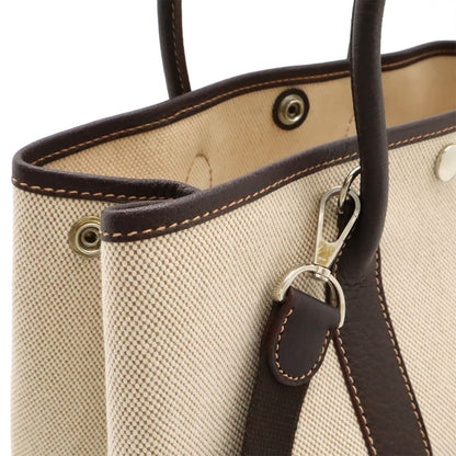 Hermes Garden Party TPM Tote Handbag Mini Bag Toile Ash Brown Brown Strap