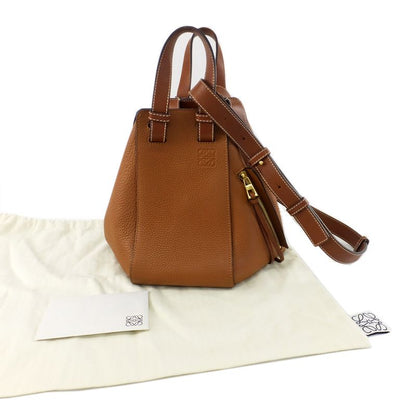 Loewe Hammock Small Handbag Shoulder - 2WAY Leather Brown Gold