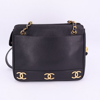 Chanel Triple Coco Mark Chain Tote Bag Women