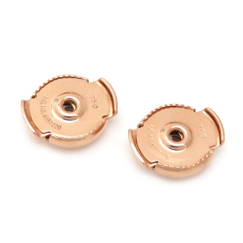 Hermes Earrings Exlibris TPM 18k Pink Gold Pink Gold Au750 Rose Gold