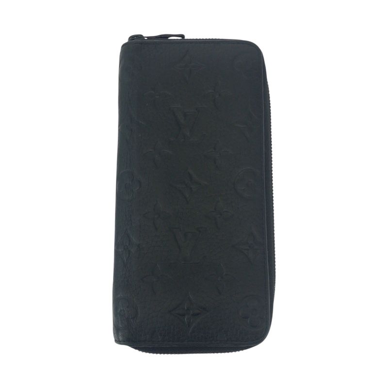Louis Vuitton Monogram Empreinte Zippy Wallet Vertical Black Leather M69047