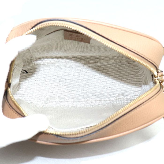 Gucci Soho Disco Shoulder Bag Beige 722319 Outlet Ladies Preowned Extreme