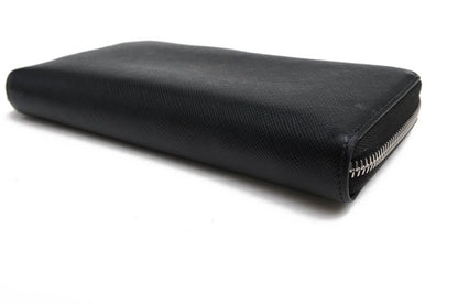 Prada Long Wallet Ladies Women Leather Genuine Black 2ml317 Portafoglio Lampo