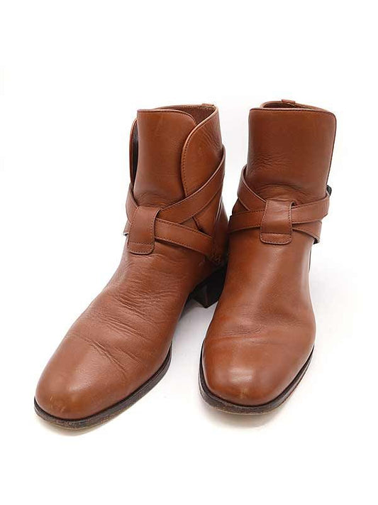 Bottega Veneta Jodhpurs Leather Heeled Boots Brown 40