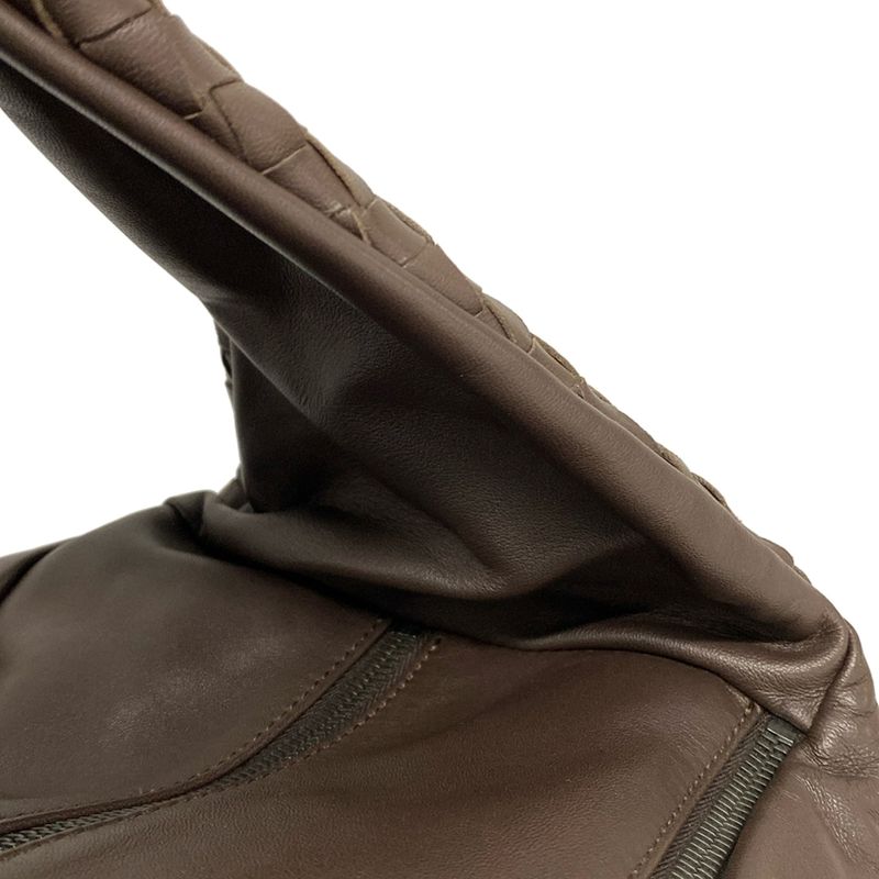 Bottega Veneta Intrecciato Dark Brown Leather Handbag