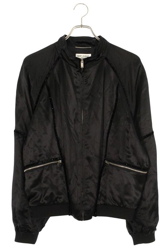 Saint Laurent Paris 684947 Y107u Satin Teddy Blouson Men's 48