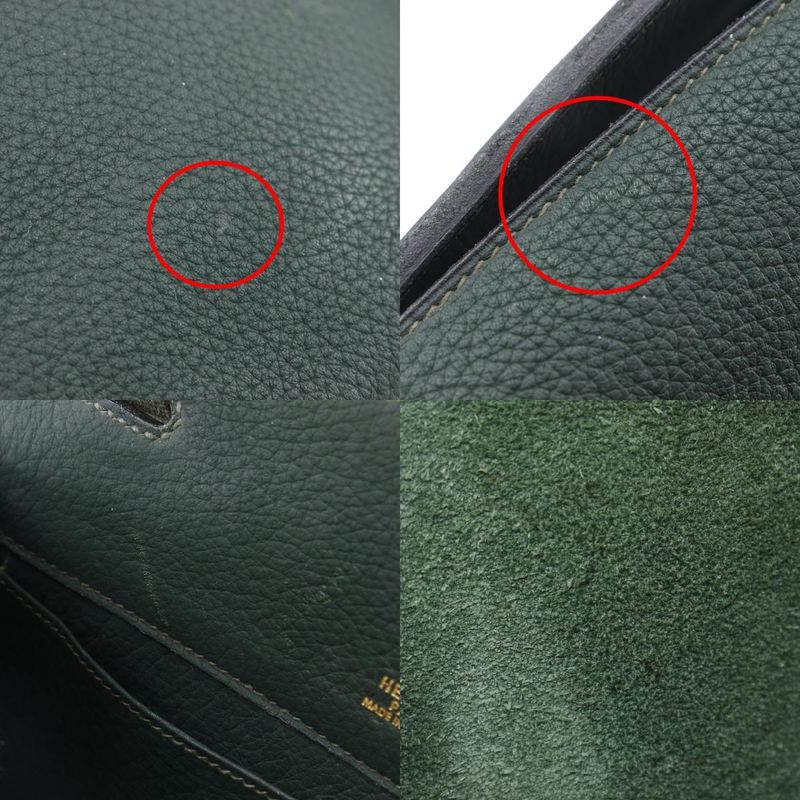 Hermes Sherpa PM Vintage Leather Green 0Y Unisex Backpack/daypack