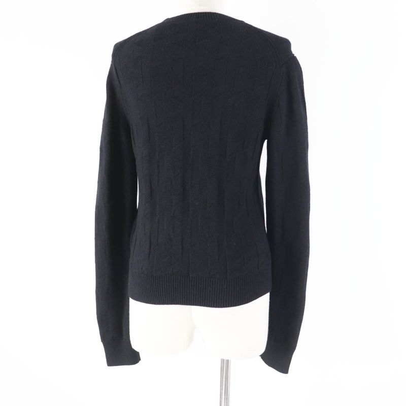 Hermes 23AW 3h2617d4 Virgin Wool H Motif Crewneck Long Sleeve Knit Pullover