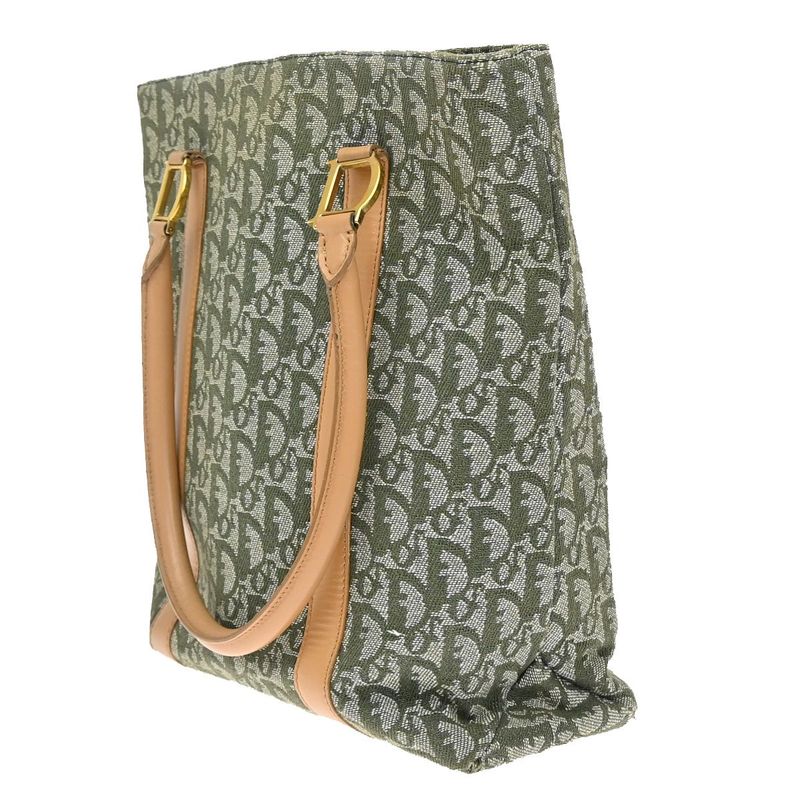 Christian DIOR Shoulder Tote Leather Canvas Leather 85kb001