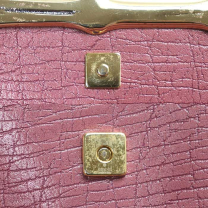 Gucci Party Bag Shoulder Bag Purple 217048 Bamboo Ladies Preowned