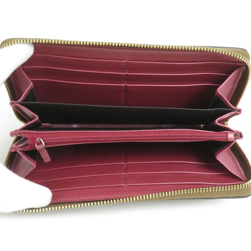 Gucci Round Zipper Long Wallet Micro Guccissima 307997