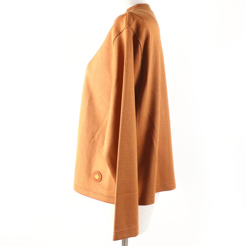 Hermes 23AW Cotton Silk Crewed Cell With Patch Mock Neck Long Sleeve Sweatshirt