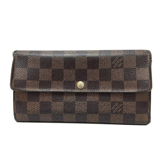 Louis Vuitton Damier Portefeuille Sarah NM2 N61734 Ebène Long Wallet
