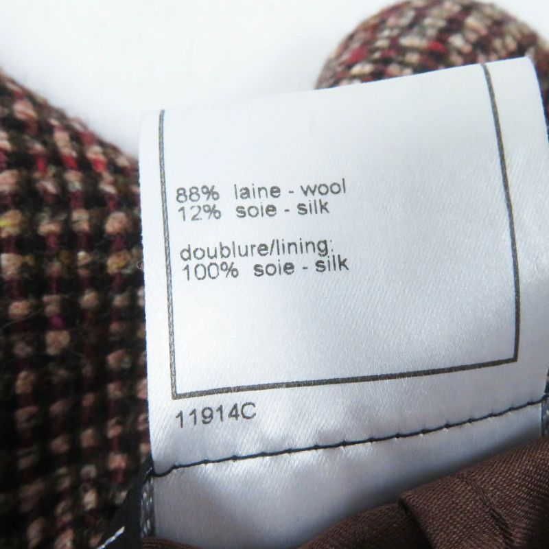 CHANEL Vintage 01A P18117 100% Wool With 100% Silk Lining Cocomer Cles With