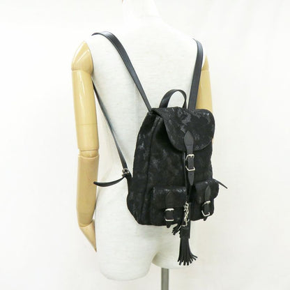 Saint Laurent Rucksack Festival Backpack 421943 Lace Black Fringe
