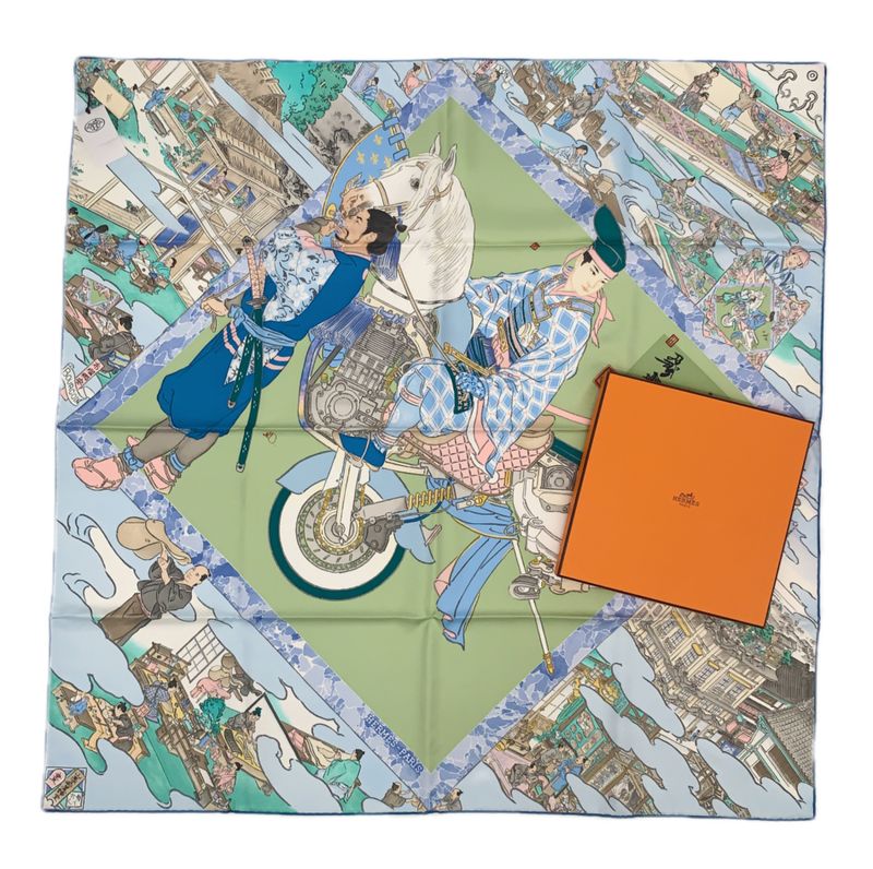 Hermes Carre 90 Les Artisans D'hermes Artisans Scarf 100% Silk