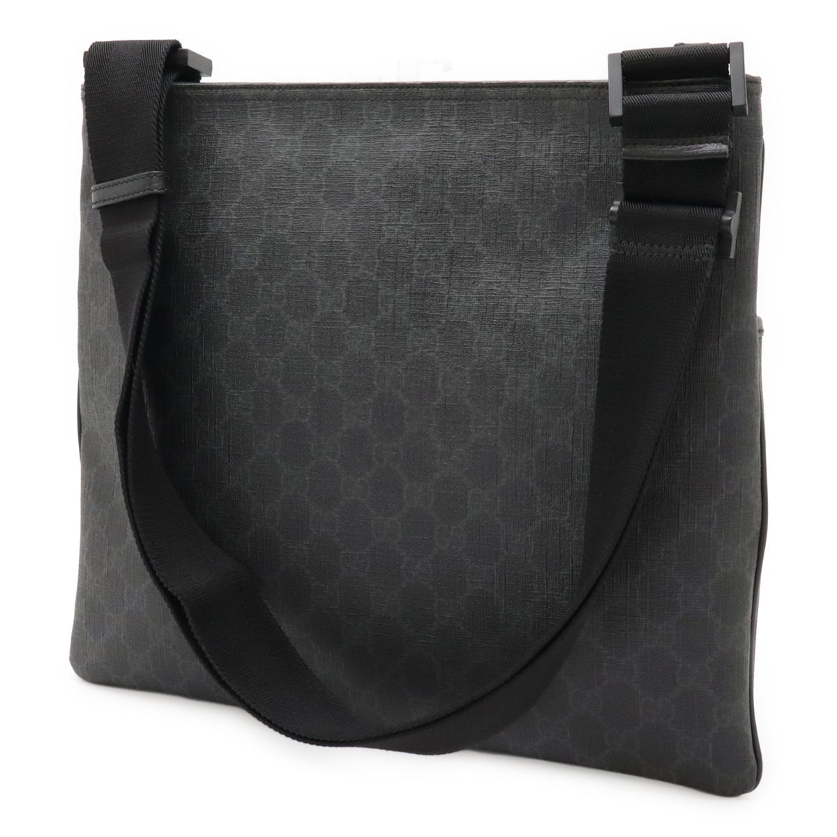 Gucci GG Plus GG Supreme Shoulder Bag Crossbody Shoulder PVC Leather Black