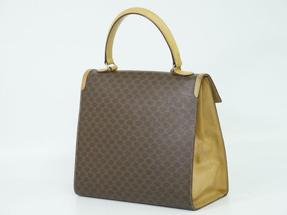 Authentic Celine Macadam Handbag PVC Brown Macadam Bag Pre-owned [follow-up