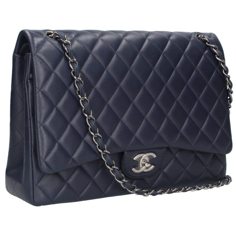 Chanel Matelasse 34 Coco Mark Lamb Skin Chain Shoulder Bag Men's