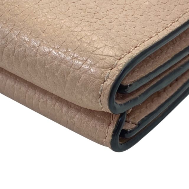 Gucci 745988 Horsebit Trifold Wallet Compact Wallet Leather Pink Logo Pink