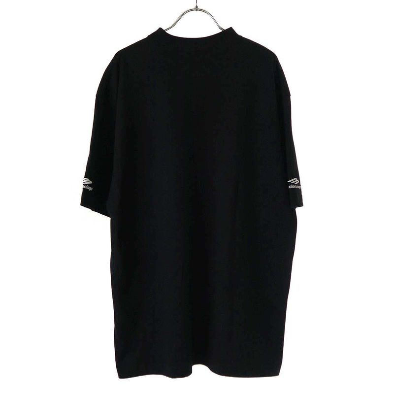 Balenciaga Logo Embroidery T-Shirt 802038 Tmva5 Black XS
