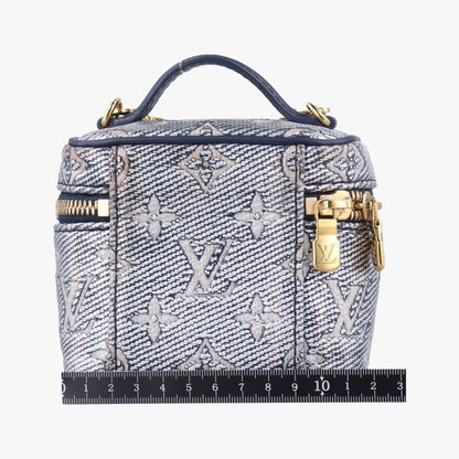 Louis Vuitton Micro Vanity Gray And Blue Monogram Jacquard Denim M82467 IC Chip