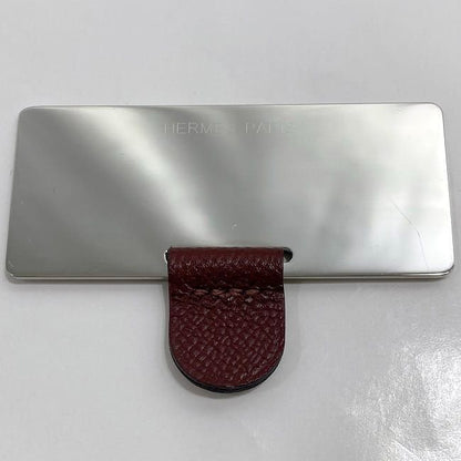 Hermes Lip Case Miroir Bordeaux Rouge Ash Excellent Condition