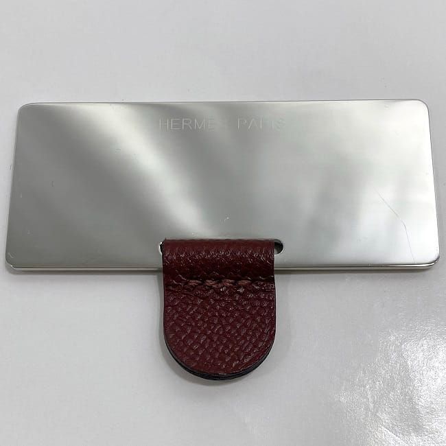 Hermes Lip Case Miroir Bordeaux Rouge Ash Excellent Condition