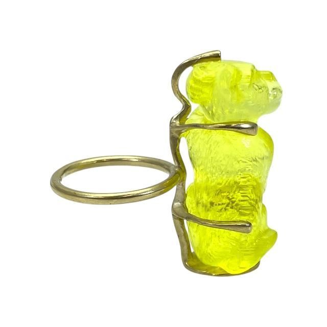 Christian DIOR Crystal Sauvage Ring Accessories Jewelry Small Logo GP Gold