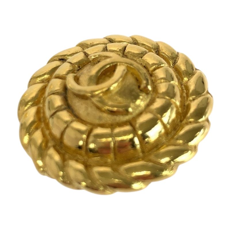 Chanel Coco Mark Gold Plated Earrings Ladies 505190