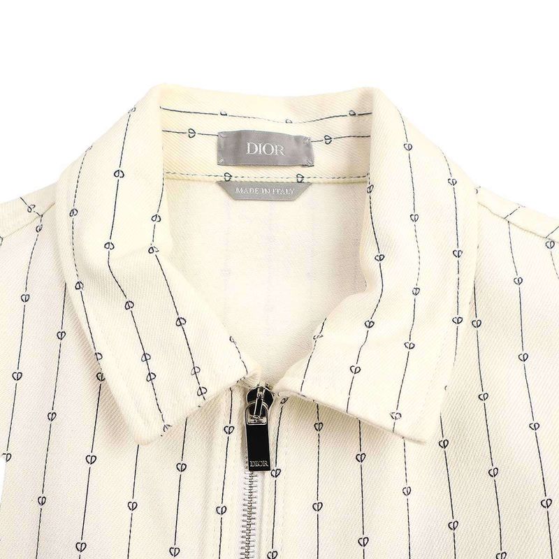Dior 22ss Heart Logo Denim Jacket Heart Logo Denim Blouson 213d486a5448 White 46