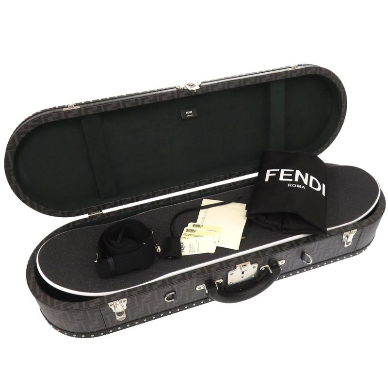 Fendi Skateboard Carry Black 7as081 / 7as082 Zucca FF Logo Trunk Skateboard