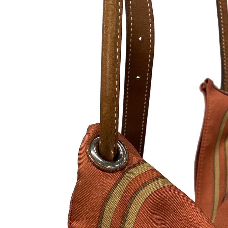 Hermes Shoulder Bag Silky City PM Orange And Beige And Multi Brides De Gala Silk