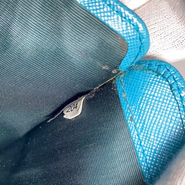 Prada Bifold Wallet Light Blue Saffiano