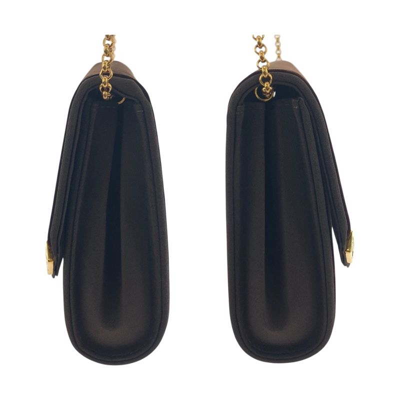 Gucci Vintage Old Gucci Double G Brown Gold Hardware Velour Shoulder Bag