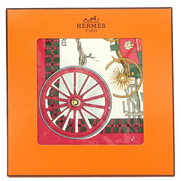 Hermes Scarf Carré 90 Carre Silk Red and Multicolor [the Bull & Mouth Regent's
