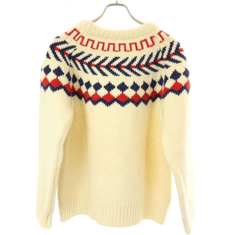Celine 21aw Oversize D Shetland Crewneck Sweater 2a38q107o Ivory XS
