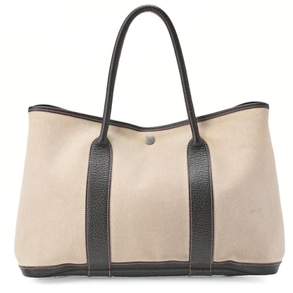 Hermes Garden Party PM Tote Bag Canvas Brown (silver Hardware) Ladies Bag Brand