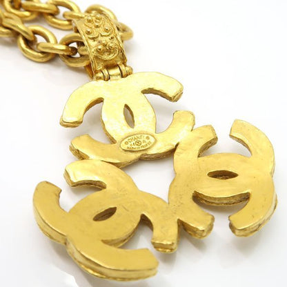 Chanel Necklace 94A Triple Coco Mark Large Long Chain Vintage Chanel