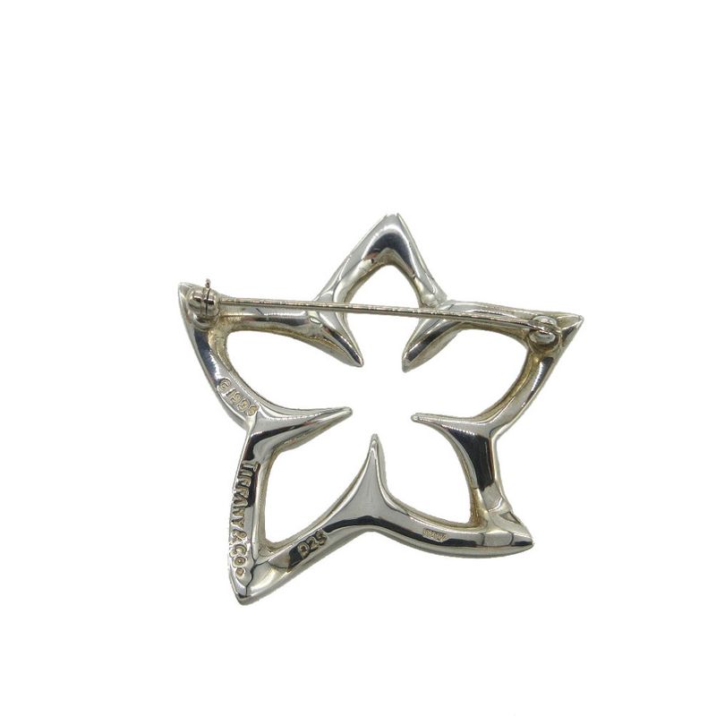 Tiffany & Co Plumeria Flower Brooch 925 Silver 0407 Tiffany & Co