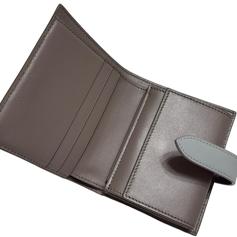 Celine Bifold Wallet Small Strap Wallet 10h263bru10pi Gray-beige And Light Blue