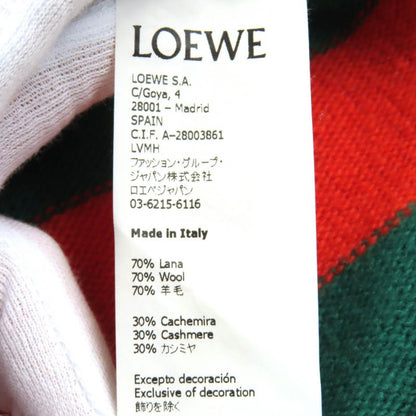 LOEWE H3299370sm Wool Cashmere Anagram Embroidery Striped High Gauge Long