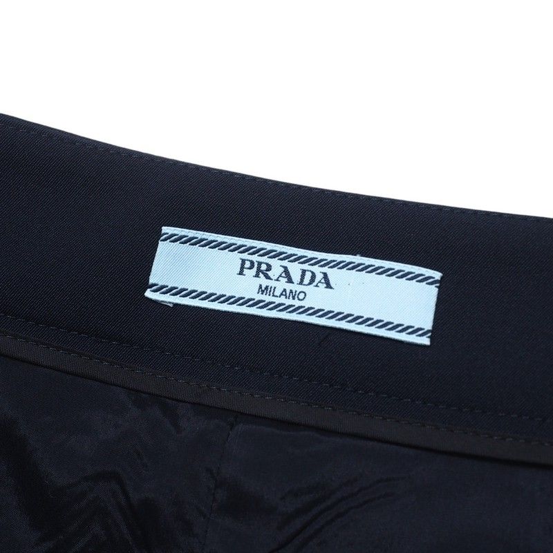 2022Prada Skirt Size 38 Stretch Tight Skirt Triangle Logo Triangle Logo