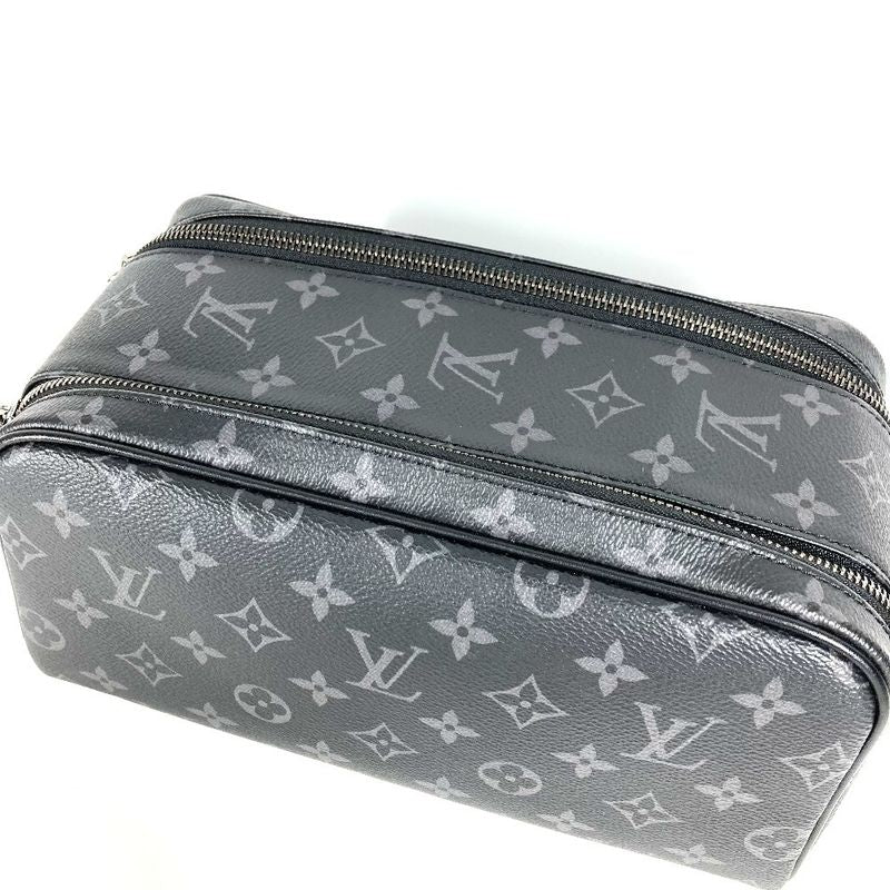Louis Vuitton Second Bag Dopp Kit Clutch Toiletry Monogram Eclipse Canvas Case