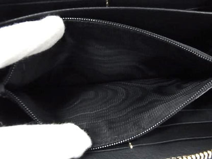 Gucci 152611 4276 Sherry Line Leather Round Zipper Long Wallet Coin