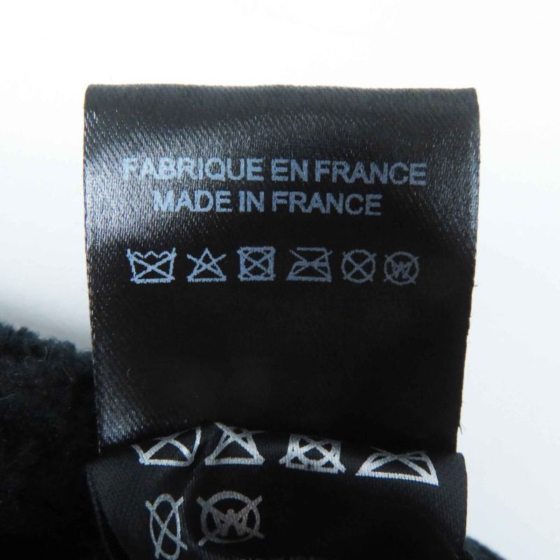 CHANEL 22B Aa8562 Coco Mark Fantasy Tweed Cap Hat Black Lame M With Box Made