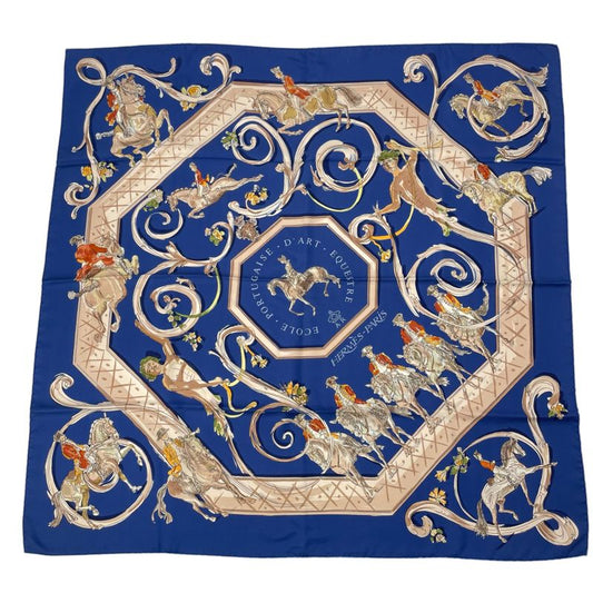 Hermes Scarf Silk Carre 90 Ecole Portugaise D'art Equestre Portuguese Equestrian